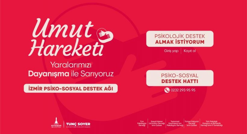 İzmir Büyükşehir Belediyesi'nden depremzedelere psiko-sosyal destek