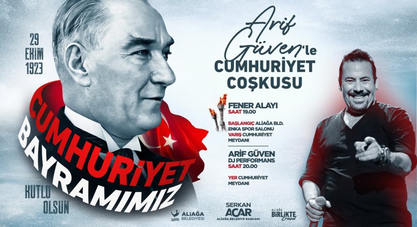 Aliağalılar Cumhuriyetin 102. Yılını Hep Birlikte Coşkuyla Kutlayacak